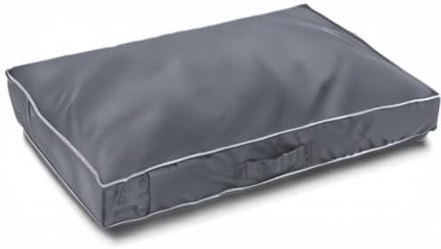 Chinchilla Waterproof Heavy Dog Bed Cover Washable, with Zipper Opening Fillable Universal Dog Bed Replacement Cover.Cover Only (Small, Gray)