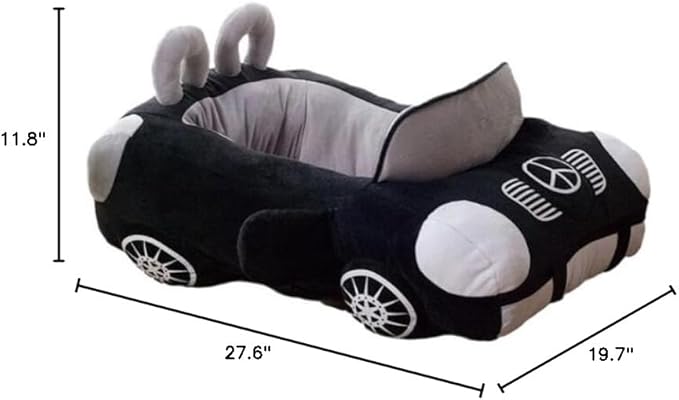 BADASS SHARKS Car Shaped Dog Cat Bed Pet House Cool Teddy Sofa Puppy Nest 70x50cm Cushion Kitten Padded Kennel Soft and Cozy Pet Bed with Cat Bed Mat Pillow and Car Design