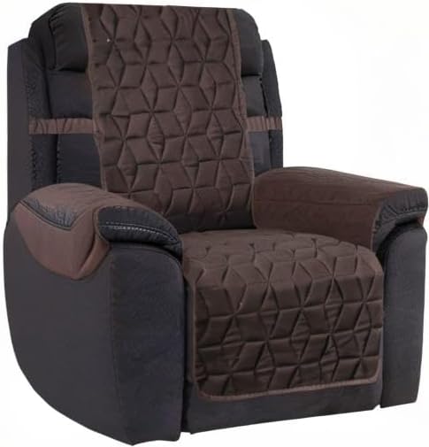 Ameritex Waterproof Nonslip Recliner Cover Christmas Decor Stay in Place, Dog Couch Recliner Cover Furniture Protector for Pets and Kids (Chocolate, 23'')