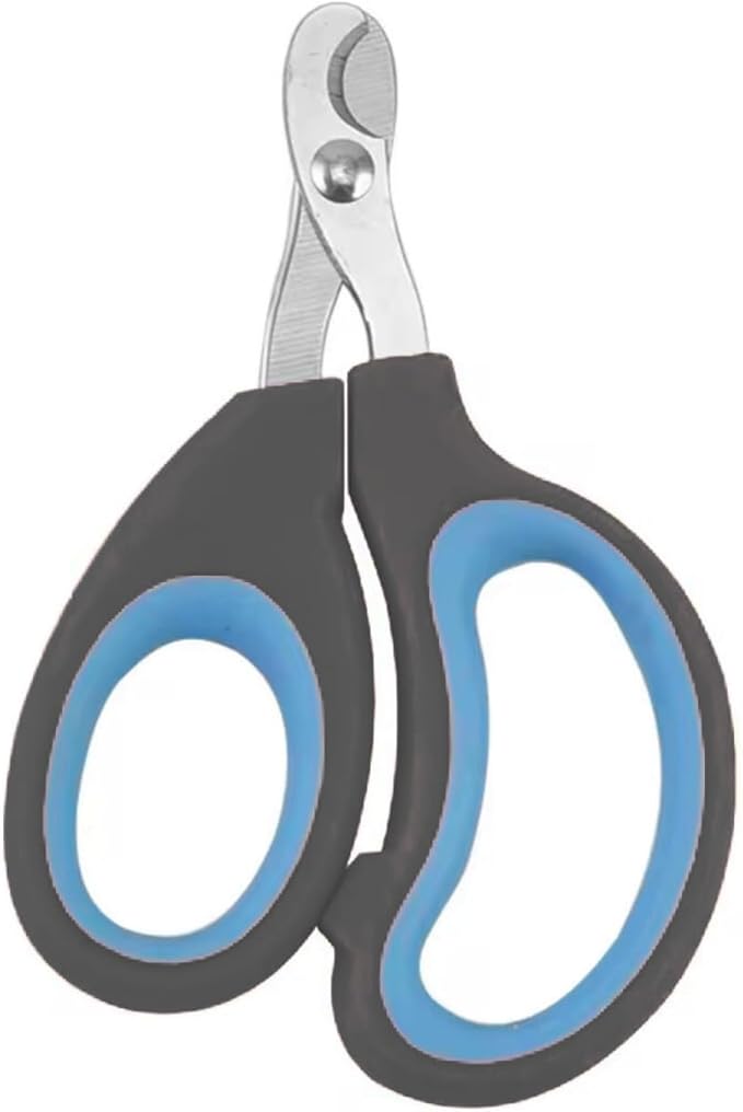 Professional Pet Nail Clippers with Ergonomic Grip, Black and Blue