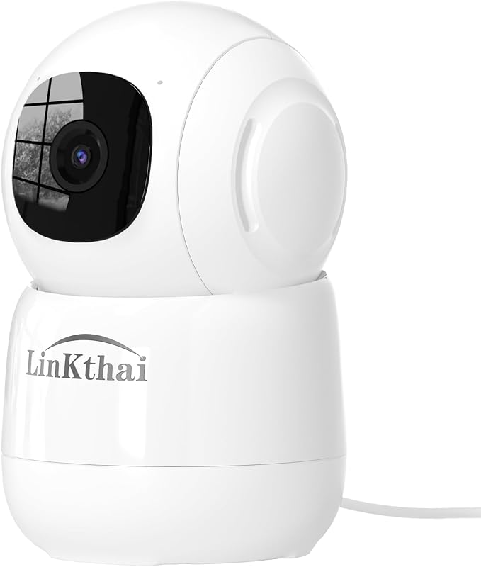 Camera for Home Security,2K Pet Camera with Speaker,Indoor Camera Wireless with Phone App,Auto Tracking/Super Night Vision,Cloud/SD Card Storage,2.4 GHz,White