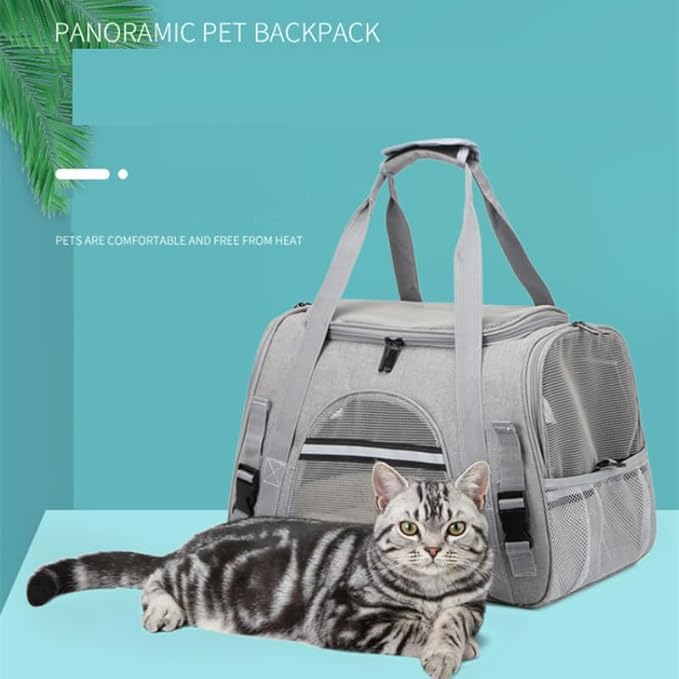 Cat Carriers, Dog Carriers, Pet Carriers – Airline-Approved Soft-Sided Bag for Cats & Small Dogs (Up to 15 lb), Foldable, Breathable Mesh, Privacy Cover, Washable & Lightweight