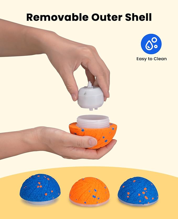Xeuch Smart Interactive Dog Balls, Automatic Moving Ball for Medium and Large Dogs, ETPU New Material, Motion Activated Rolling & Rotating Bouncy Toy for Dog Enrichment & Stimulation