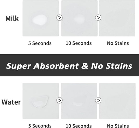 HotLive Dog Food Mat - Absorbent Cat Mat for Food and Water, No Stains Pet Feeding Bowl Mat, Easy to Clean Pet Placemats, Quick Dry Dog Water Dispenser Mat for Messy Drinkers | Paw Light Grey 12"x 19"