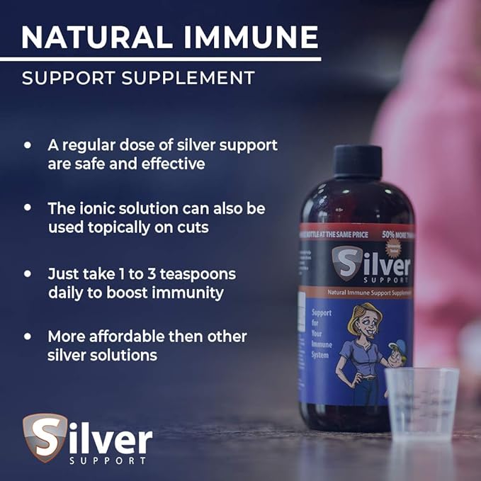Purified Ionic Silver Technology Liquid Immune Booster for Kids, Pets & Adults Enhances Wellness