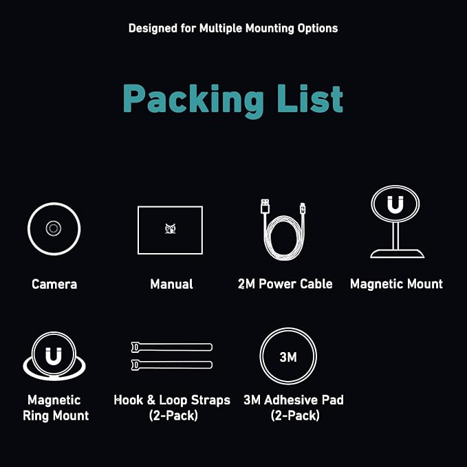 Mini WiFi Camera for Heated Cat House, 1080P HD, Night Vision, Motion Detection, 130ยฐUltra-Wide Angle, Local & Cloud Storage(SD Card Not Included), Remote Monitoring Anytime(Plug-in Use Only)
