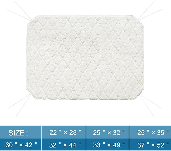 Elevated 2 Pack Soft Plush Dog/Cat Beds Pad, Waterproof with Corner Straps, Machine Washable (Pad Only, Bed not Included)