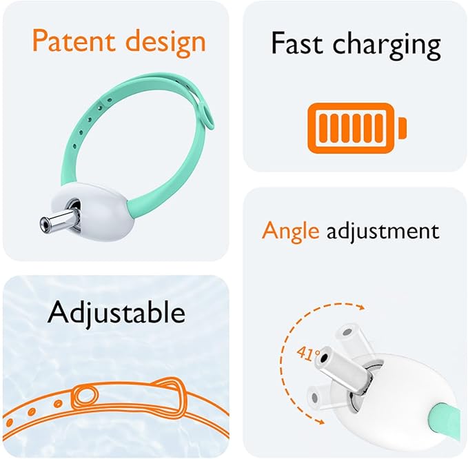 Automatic Cat Laser Toys, Funny Interactive Cat Toys with LED Light, 2026 Upgraded Wearable Electronic Collar for Kitten (C)