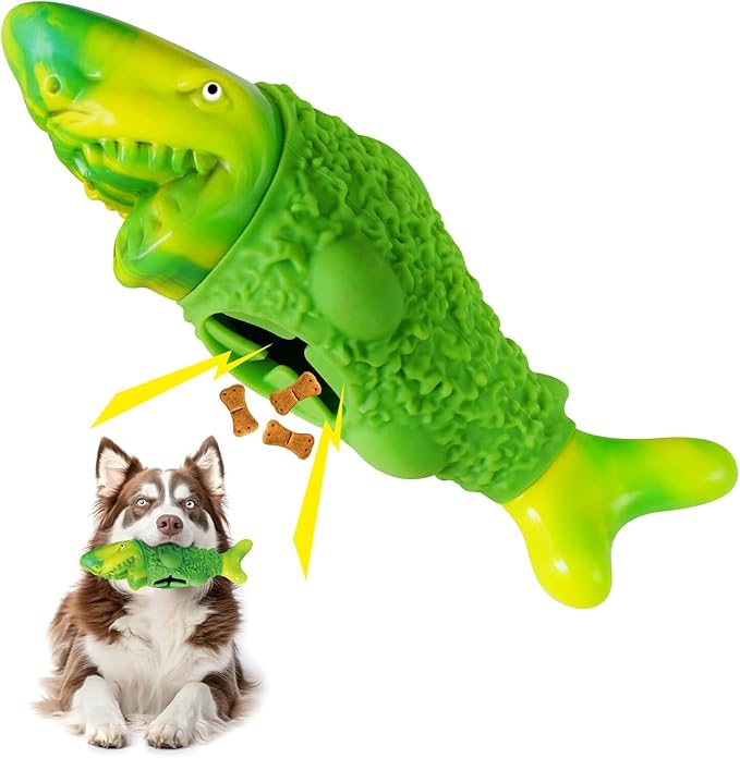 Tough Dog Chew Toys for Aggressive Chewers, Interactive Treat Dispensing Dog Toy, Durable Dog Toys for Medium & Large Dogs - Great for Boredom