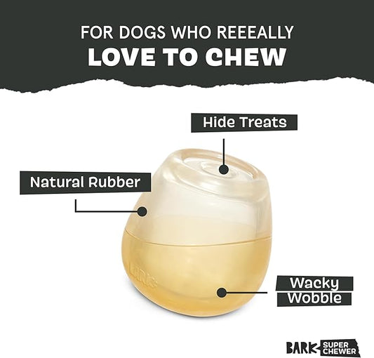 Barkbox Tipsy Toast Glass – Treat Dispensing Dog Toys – Puppy and Pet Toys for Medium to Large Dogs