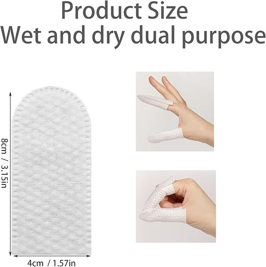 200 PCS Cotton Finger Cots, Finger Covers Protection for Finger Tips, Breathable, Sweat Resistant, and Wear-Resistant, and Injured Fingers,Ear Cleaning Finger Wipes for Dogs and Catss