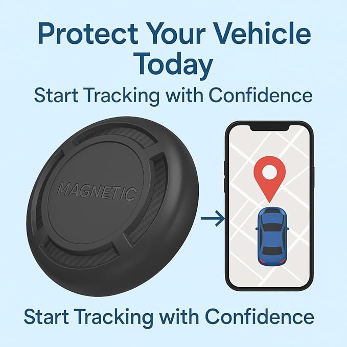 Magnetic Hidden GPS Tracker for Vehicles β 365 Days Battery Life, No Subscription, Car Tracker Device Hidden (Android Tracker)