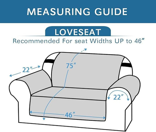 H.VERSAILTEX Reversible Loveseat Cover Furniture Protector Anti-Slip Water Resistant 2" Elastic Straps Couch Covers Pets Kids Fit Sitting Width Up to 46"(Love Seat: 75" x 90", Christmas Green/Beige)