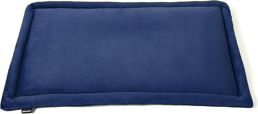 Allisandro Lightweight Waterproof Dog Bed Pad, 1.5" Thick Travel Mat for Crates, Kennels & Elevated Beds, Washable Non-Slip Sleeping Mat for Small to Large Dogs, 36 x 23 Inches, Navy Blue