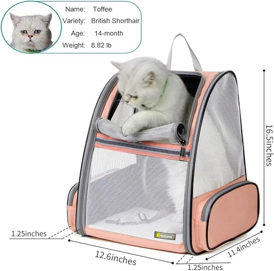Texsens Innovative Traveler Bubble Backpack Pet Carriers for Cats and Dogs
