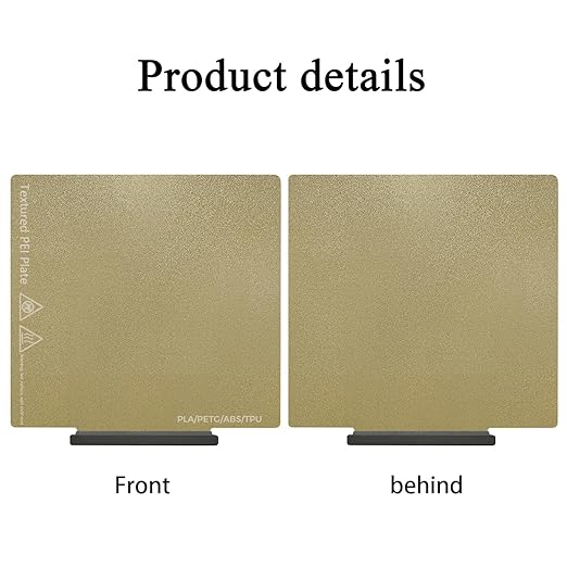 HzdaDeve AD5X Build Plate with Handle for 5M/5M Pro/AD5X Double Sided Textured Board Heated Bed Spring Steel Flexible Platform Glue-Free Printing for FLASHFORGE 3D Printer (Gold)
