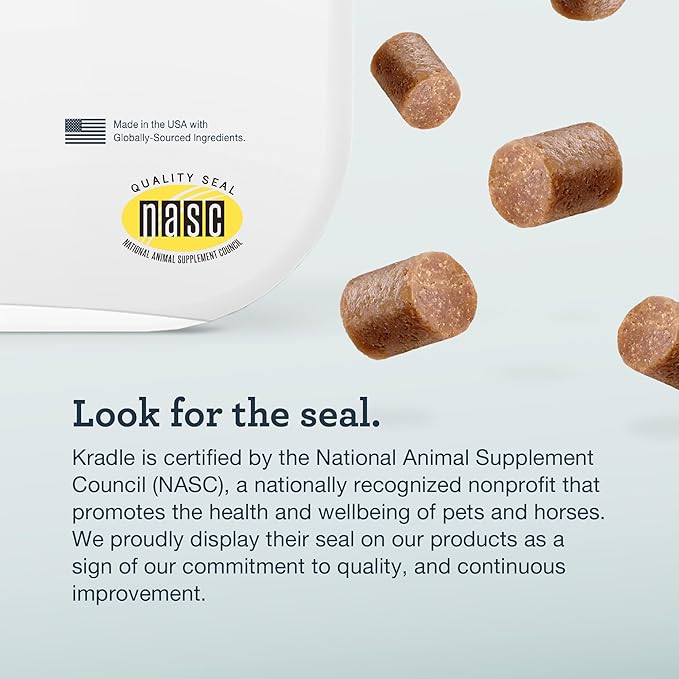 Kradle Calming & Joint Chews for Dogs - 2 Pack (75 Each) - Ashwagandha + Glucosamine MSM - Occasional Anxiety & Mobility Support