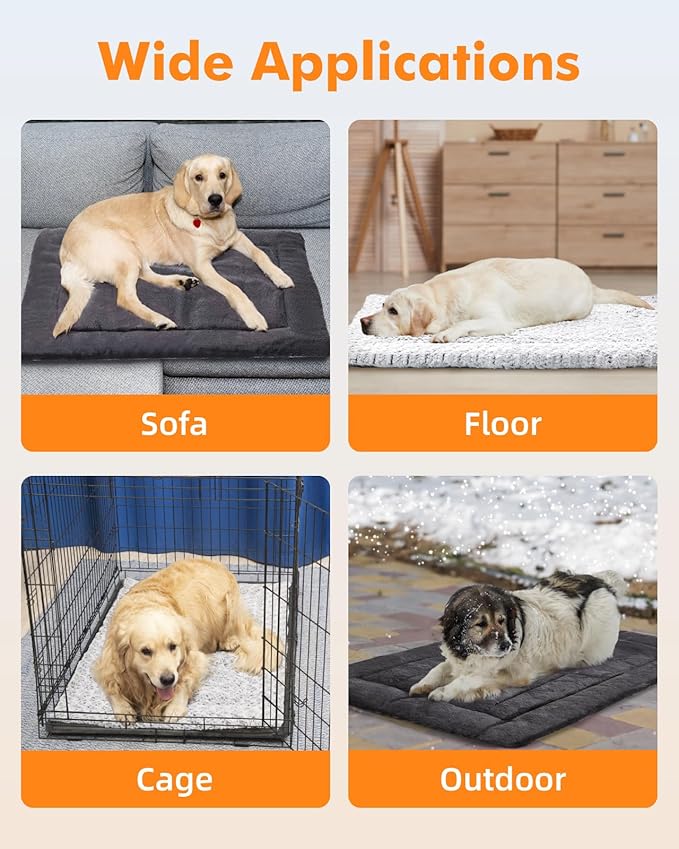 Papettly Self Warming Cat Bed 37 x 25.6 in - Beds for Indoor Outdoor Cats and Dogs, Machine Washable Cat Heating Pad, 2 in Thickened Pet Heating Pad for Cats & Dogs, Double Side Premium Soft