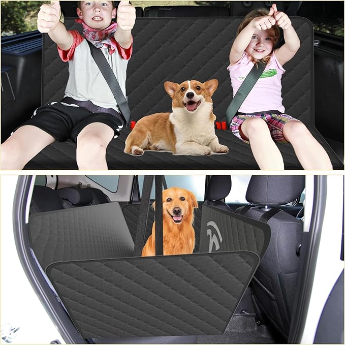 Dog Car Seat Cover for Back Seat for Tesla Model Y and Model 3 Ruff Liners Dog Back Seat and Door Cover Waterproof Pet Seat Cover Protects Dog Hammock for Tesla Model 3 Accessories Model Y Accessories