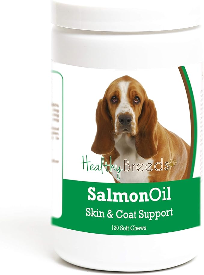 Healthy Breeds Basset Hound Salmon Oil Soft Chews 120 Count
