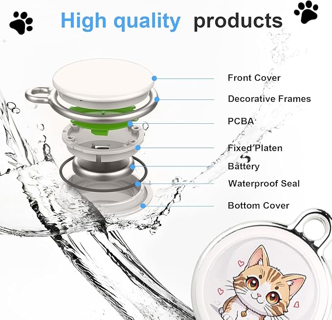 2025 New GPS Tracker for Vehicles – Real-Time Global Coverage Tracking Device for Cars, Kids, and Pets | Long Battery Life, No Monthly Fees & No SIM Card Required(Cat Style)