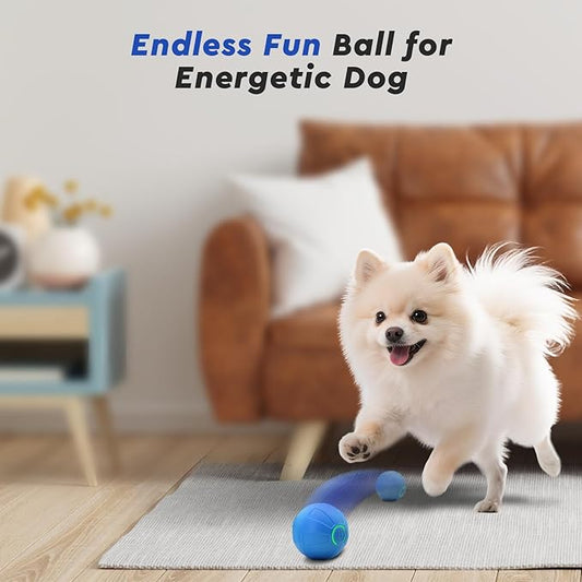Interactive Small Dog Toy Ball, 2 Inch Smart Jumping Ball for Puppy/Small Dogs, Activated Automatic Bouncing Moving Vibrating, Dog Toy for Small Dogs to Keep Them Busy(Sky Blue)