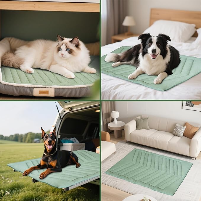Cooling Mat for Dog,Dog Cooler Blanket for Crate, Summer Dogs Bed Pad, Washable Anti-Slip Pet Mats for Large Medium Dogs Sleeping, Multi-Use Kennel Pad for Floor Car Sofa