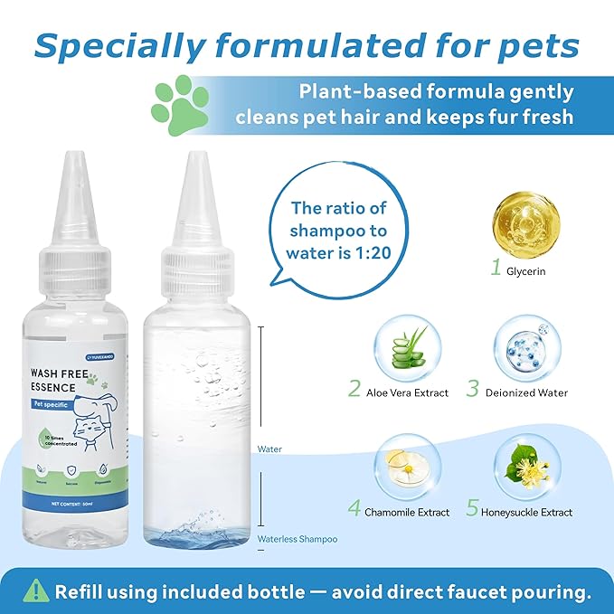 4-in-1 Pet Steam Brush for Dog & cat brush for shedding,Spray Hair Removal Comb with Waterless Shampoo–Self-Cleaning Pet Grooming Tool for Shedding, Anti-Static & Skin-Friendly Design
