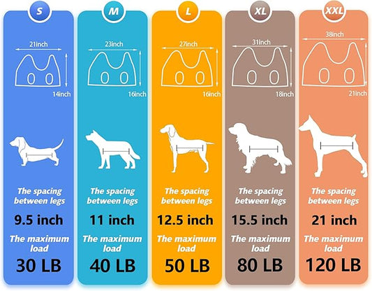 ATESON Dog Grooming Hammock - Upgrade Pet Grooming Harness for Nail Trimming (M 40lb), Dog Sling for Nail Clipping, Dog Hanging Holder Hanger for Cutting Nail with Nail Clippers