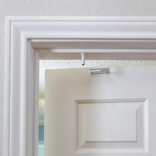 2 Pack – GlideLok Child Safety Door Top Lock | for Interior & Exterior Doors | Lock & Unlock from Both Sides | Stop Kids, Pets, Dogs & Cats from Opening Doors