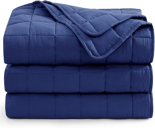 Casa Platino Navy Blue Blanket King Size – Pre Washed Lightweight Bed Blanket – Microfiber Down Alternative – Navy