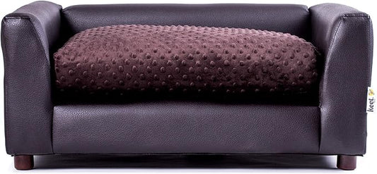 Keet Fluffy Deluxe Pet Bed, Chocolate, Medium
