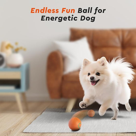 Interactive Small Dog Toy Ball, 2 Inch Smart Jumping Ball for Puppy/Small Dogs, Activated Automatic Bouncing Moving Vibrating, Dog Toy for Small Dogs to Keep Them Busy(Orange)