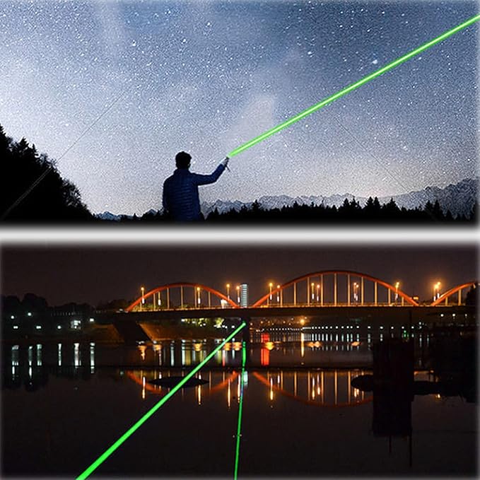 Laser Pointer High Power, Green Laser Pointer Indicator Light, USB Chargeļ¼Presentation, Interactive Toys for Indoor Dogs Cats