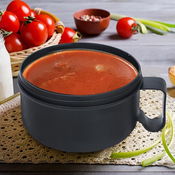 Ramen Bowl,Ramen Cooker,Microwave Ramen Bowl,Microwave Safe Soup Bowl,Portable Ramen Cooker, Instant Ramen Noodle Bowls For Home Office Dorm Apartment motor home etc