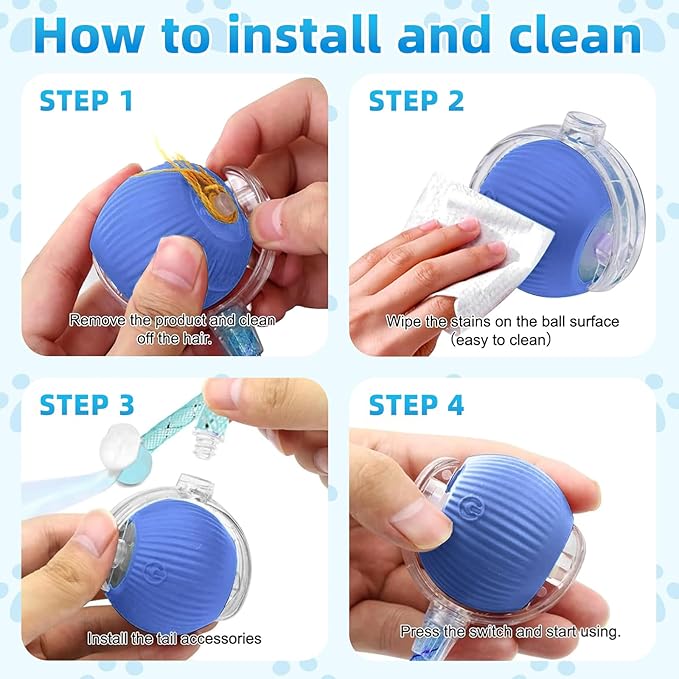 Interactive Cat Toys for Indoor Cats, Automatic Kitten Toys for Bored Indoor Adult Cats, Smart Kitten Rolling Ball Moving Balls Toy, Rechargeable Dog Cat Ball for Enrichment Exercise (Green+Blue)