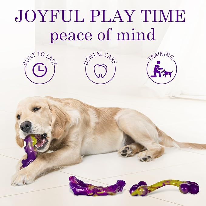 Frienhund Tough Dog Toys for Aggressive Chewers 3 Pack, Indestructible Dog Toys for Large Dogs, Dog Chew Toys, Aggressive Chew Toys to Keep Them Busy, Dog Bones for 15-100lbs Puppy/Medium/Large Breeds