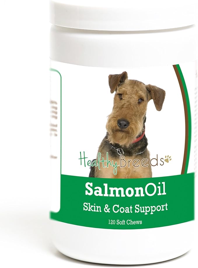 Healthy Breeds Airedale Terrier Salmon Oil Soft Chews 120 Count