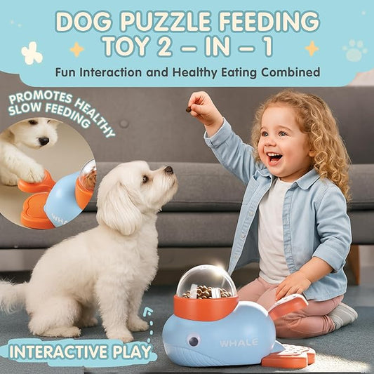 Interactive Dog Toys & Cat Toys for Indoor Cats, Dog Puzzle Toy Slow Feeder Bowl, Puppy Enrichment Toys, Interactive Cat Toys, Dog Feeder Puzzle Toy for Smart Dogs to Keep Them Busy