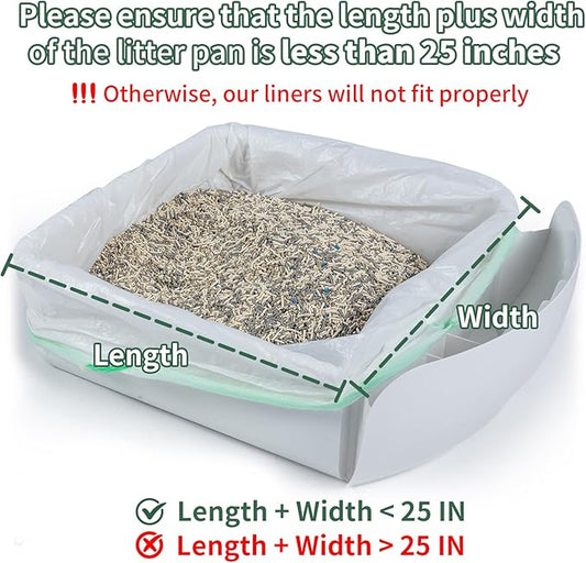ANWA 120 Count Cat Litter Box Liners for Automatic Cat Litter Box and Litter Box Robot 4/5, Heavy-Duty, Extra Thick, Economy Bulk Pack