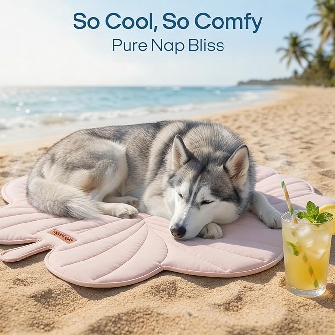 Vagascape Dog Cooling Mat, Washable Pet Cooling Mat, 55" x 45" Thick & Durable Large Cooling Mat for Dogs, Portable Foldable Premium Cooling Pad for Indoor, Outdoor, Travel, Camping, Patio and Beach
