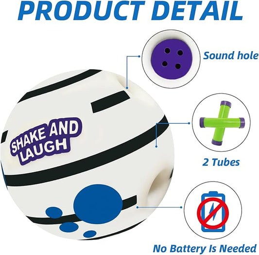 Glow in The Dark Dog Toys Ball, Interactive Dog Ball, Shaking with Gibbering Sound, XL, 5.51 in (14 cm)