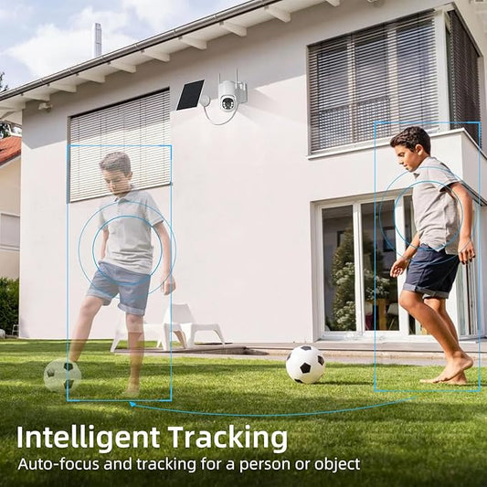 4G LTE Cellular Security Camera, No WiFi Solar Powered Security Camera, Auto Tracking, Color Night Vision, Motion Detection, 2 Way Audio, Built in SIM Card, Support Verizon/AT&T/T-Mobile(3 Pack)