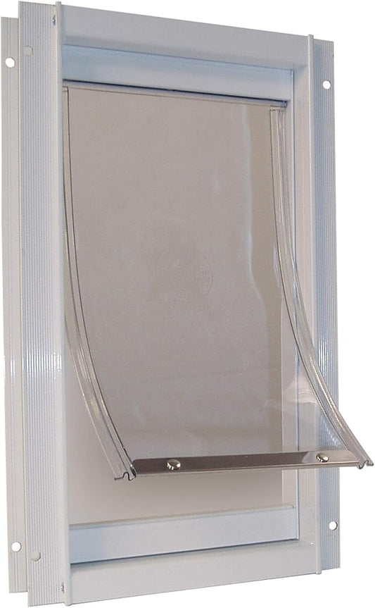 IDEAL PET PRODUCTS SINCE 1979 Ideal Pet Products Deluxe Aluminium Pet Door with Telescoping Frame, Medium, 7" x 11.25",White