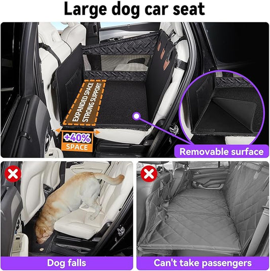 TKYZ Dog Car Seats for Large Medium Dogs Car Seat Cover,Puppy Pet Carseats(Black, Large Dog)