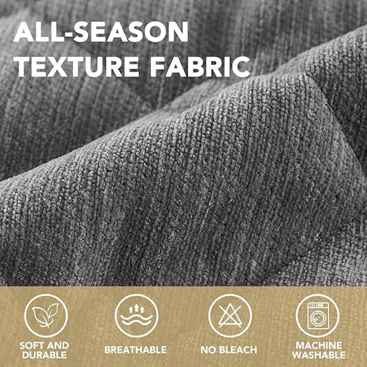 H.VERSAILTEX Chenille Couch Cover for Dogs Washable Soft Fuzzy Chair Covers Armchair Sectional Sofa Cover Thick Pet Couch Cover Protector Non-Slip Dog Bed Cover(Light Grey, 28" x 34")