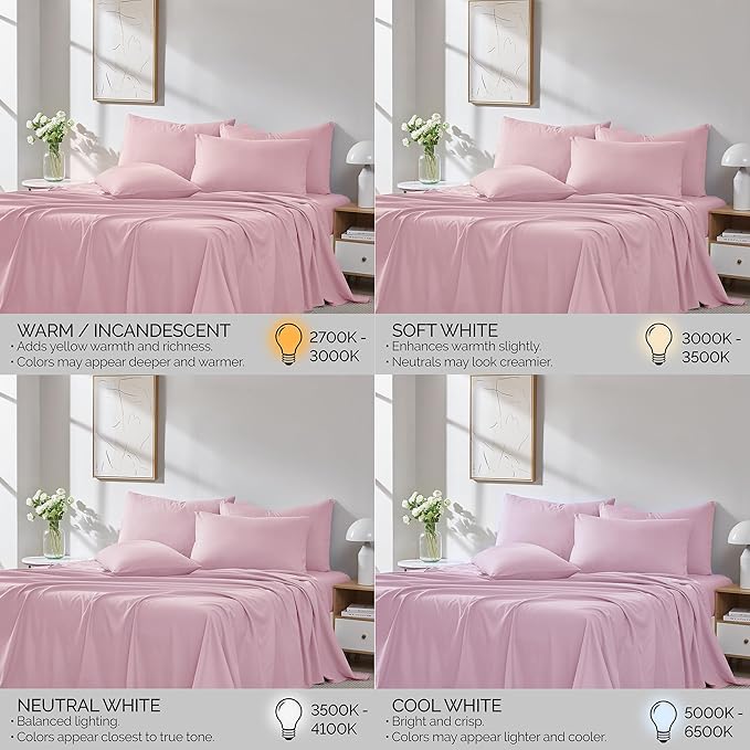 Southshore Fine Living, Inc. 4-Piece Twin XL Sheets Set, 21" Extra Deep Pocket Twin XL Fitted Sheet, Oversized Flat Sheet, Microfiber Bedding Set, Pink Pillowcases Standard Size, Pastel Pink Sheets