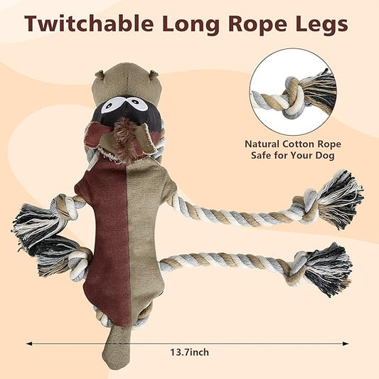 IOKHEIRA Dog Toys for Aggressive Chewers,Tough Indestructible Dog Toys,Squeaky Toys for Large Dogs,Durable Dog Chew Toys (Auburn)