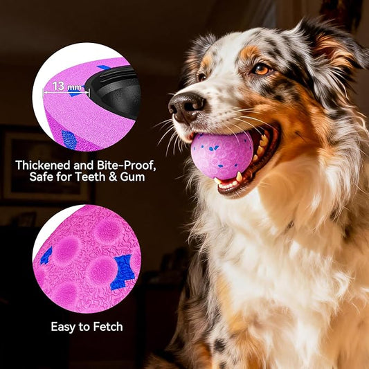 Interactive Dog Toys - Chew-Proof Dog Ball for Aggressive Chewers, Self-Moving Automatic Vibration with 3 Modes, IP54 Waterproof E-TPU, Ideal for Medium and Large Dogs