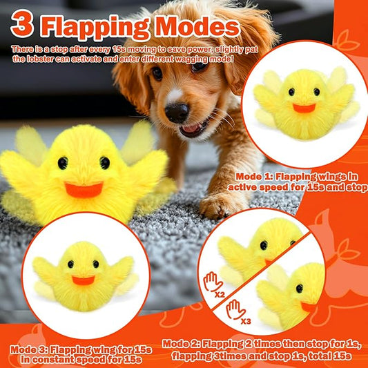 Mity rain Dog Toys Duck, Interactive Dog Toys for Small Dogs, Touch Activated Moving Toy to Keep Them Busy, Squeaky Dog Toy for Small/Medium/Puppy Enrichment